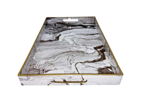 CARIO FAUX MARBLE TRAYS