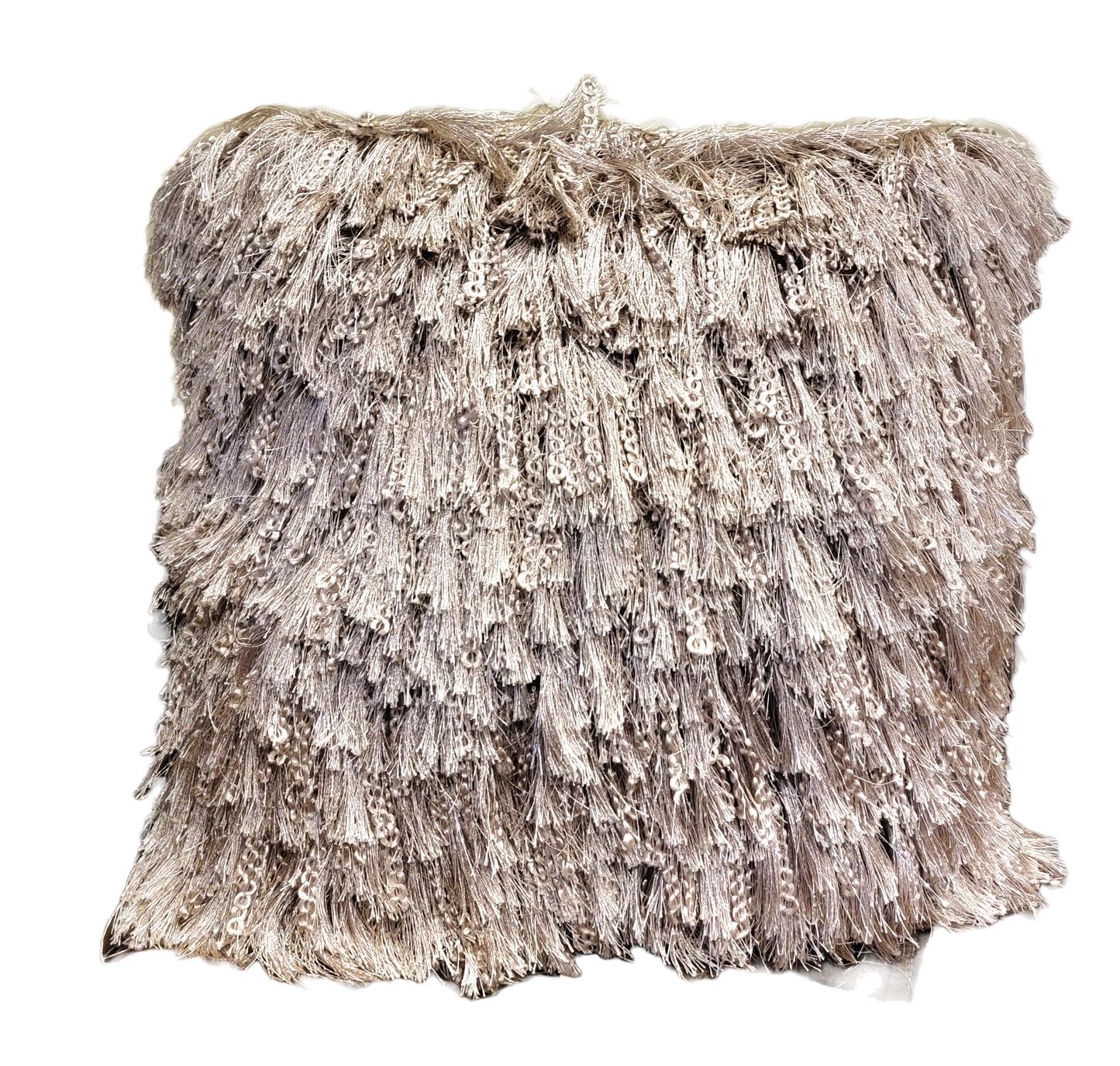 SEYCHELLE FRINGED THROW PILLOW