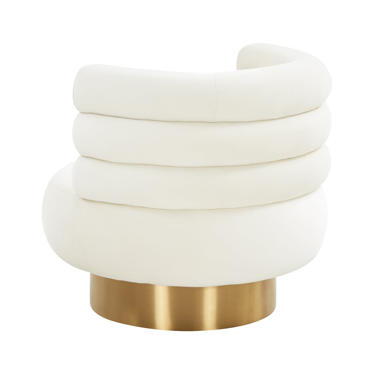 NAOMI CREAM VELVET SWIVEL CHAIR